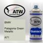 Preview: BMW, Patagonia Green Metallic, A71: 400ml Sprühdose, von ATW Autoteile West.